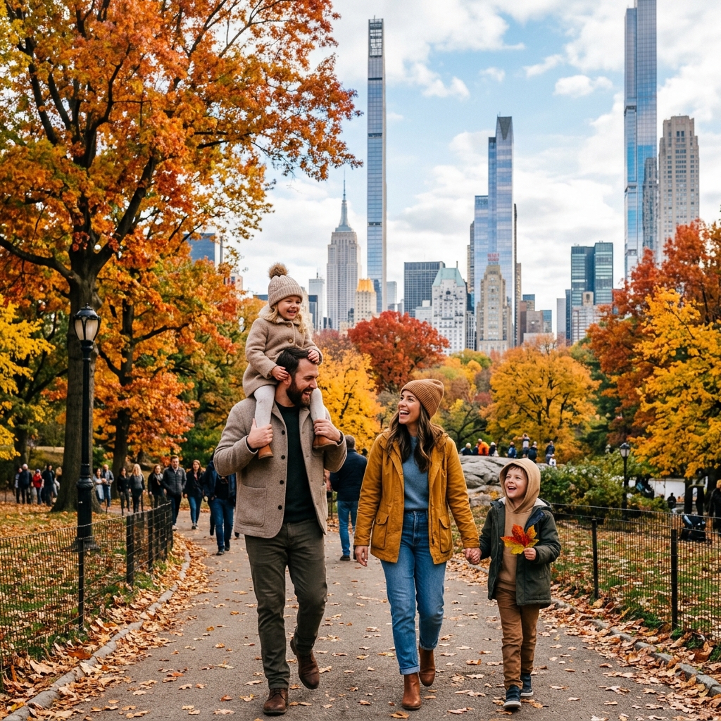 Family holiday in New York City, United States