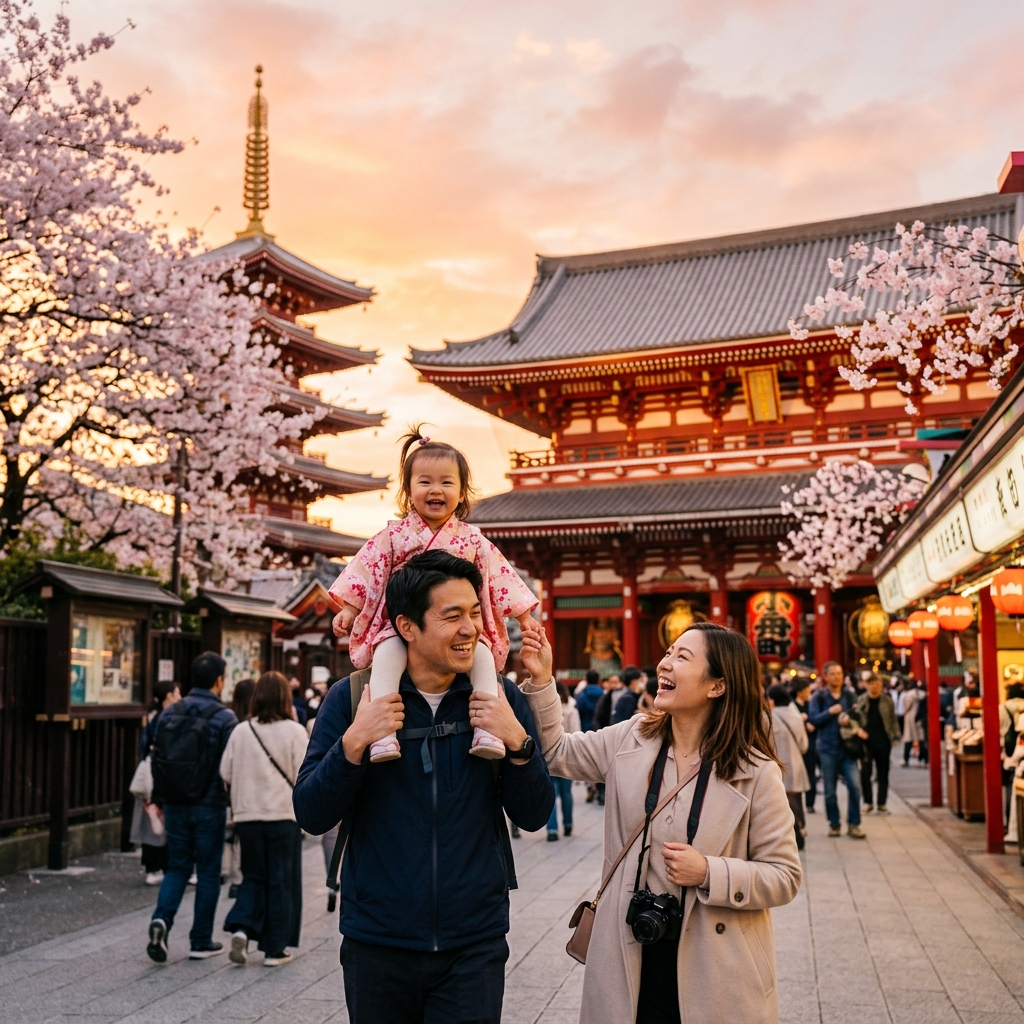 Family holiday in Tokyo, Japan